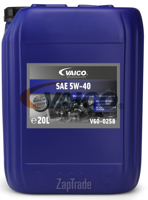 ������ �������� ����� Vaico SAE 5W-40 ������������� | ������� V60-0258