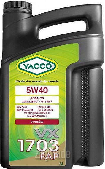 ������ �������� ����� Yacco VX 1703 FAP ������������� | ������� 301922