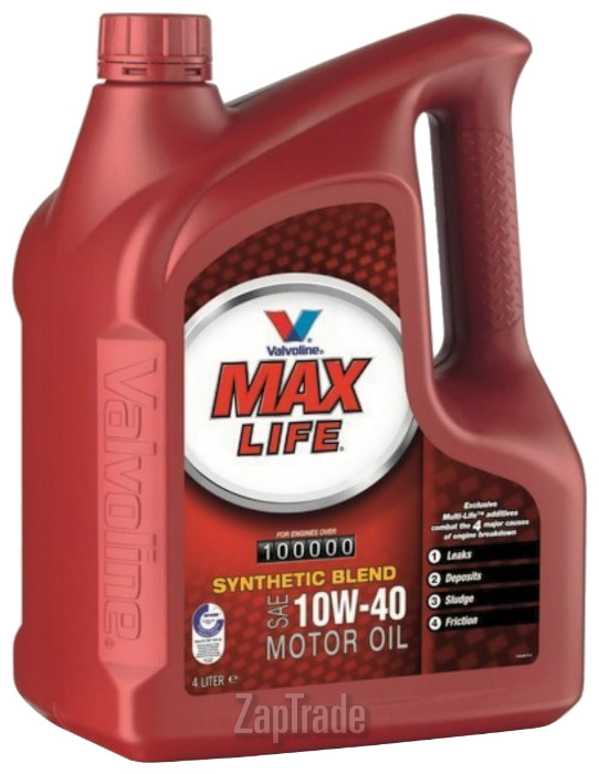 ������ �������� ����� Valvoline MAXLIFE SAE 10W-40, 4� ����������������� | ������� 817952