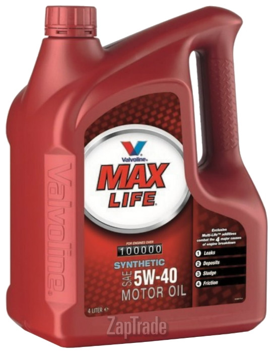 ������ �������� ����� Valvoline MAXLIFE SAE 5W-40, 4� ������������� | ������� 872364