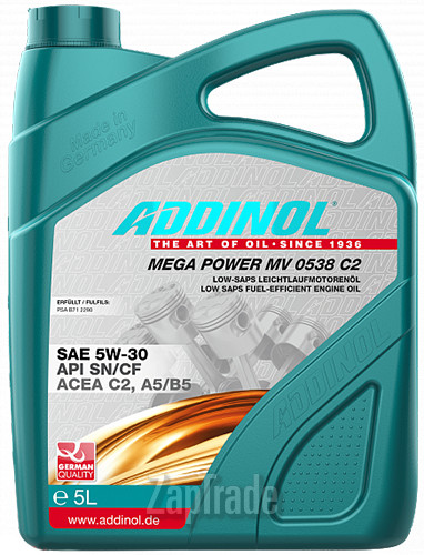 ������ �������� ����� Addinol Mega Power MV 0538 C2 ������������� | ������� 4014766241252