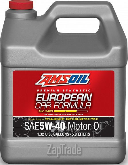 ������ �������� ����� Amsoil European Car Formula Mid-SAPS Synthetic Motor Oil ������������� | ������� AFL5L