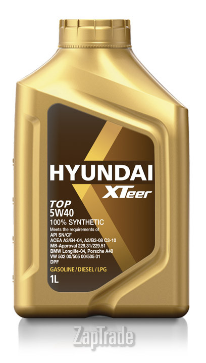 ������ �������� ����� Xteer Hyundai top 5w40 ������������� | ������� 1011001