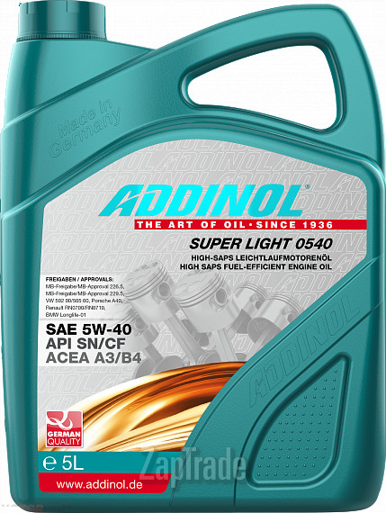 ������ �������� ����� Addinol Super Light 0540 ������������� | ������� 4014766241313