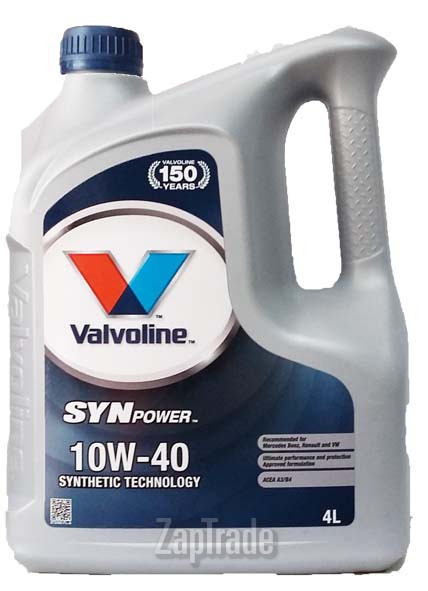 ������ �������� ����� Valvoline SYNPOWER SAE 10W-40, 4�  | ������� 872260