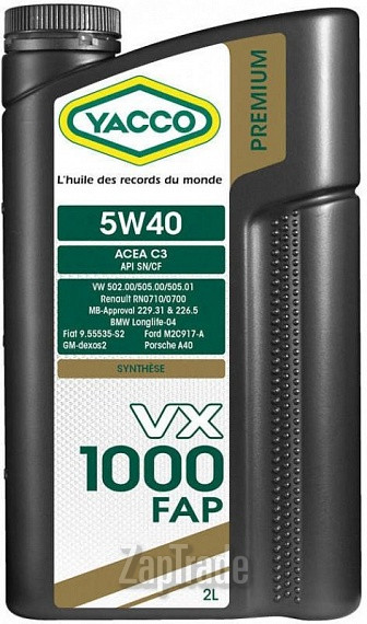 ������ �������� ����� Yacco VX 1000 FAP ������������� | ������� 302524