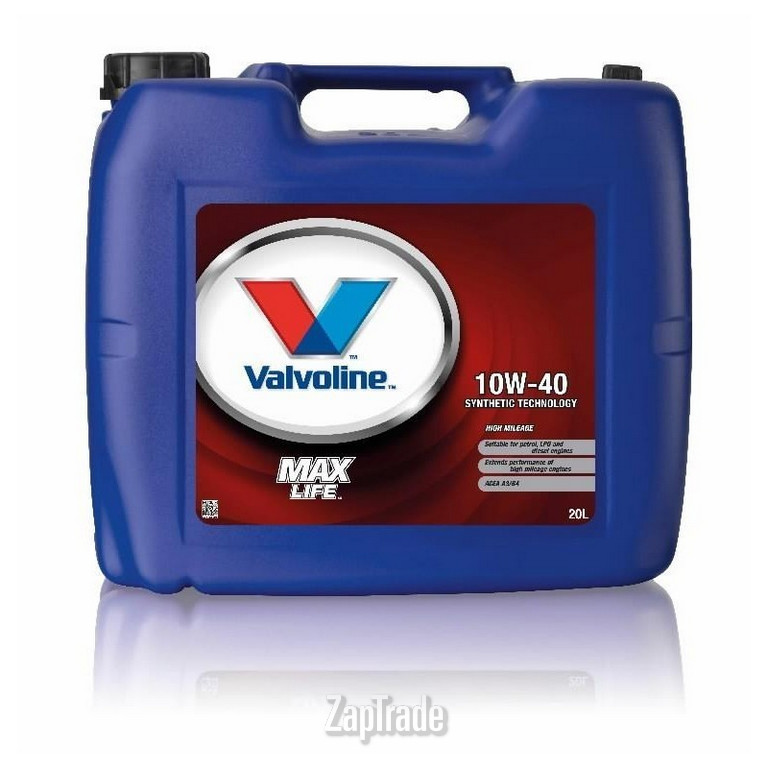 ������ �������� ����� Valvoline MAXLIFE SAE 10W-40, 20 � ����������������� | ������� VE17906