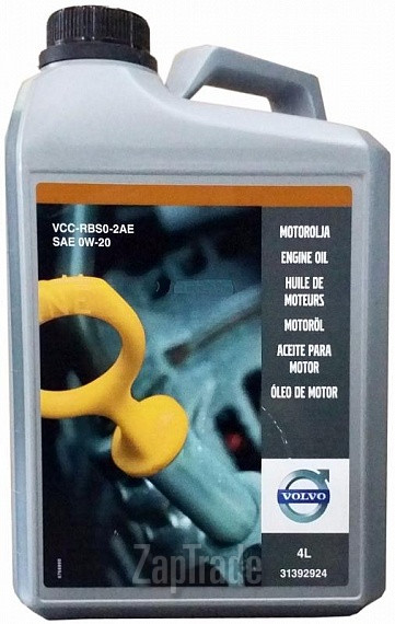 ������ �������� ����� Volvo ENGINE OIL 0W-20 ������������� | ������� 31392924