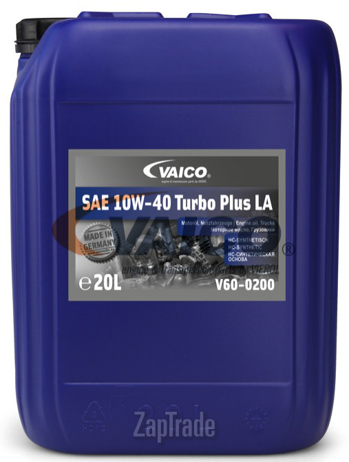 ������ �������� ����� Vaico SAE 10W-40 Turbo Plus LA ������������� | ������� V60-0200